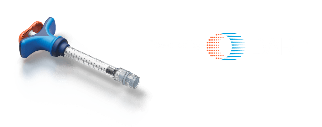 HArmonyCa pre-filled syringe. Powered by DART